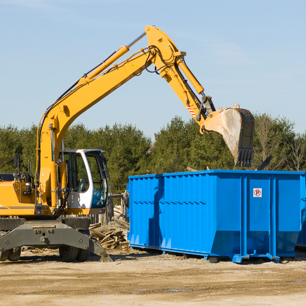 are there any restrictions on where a residential dumpster can be placed in Chama